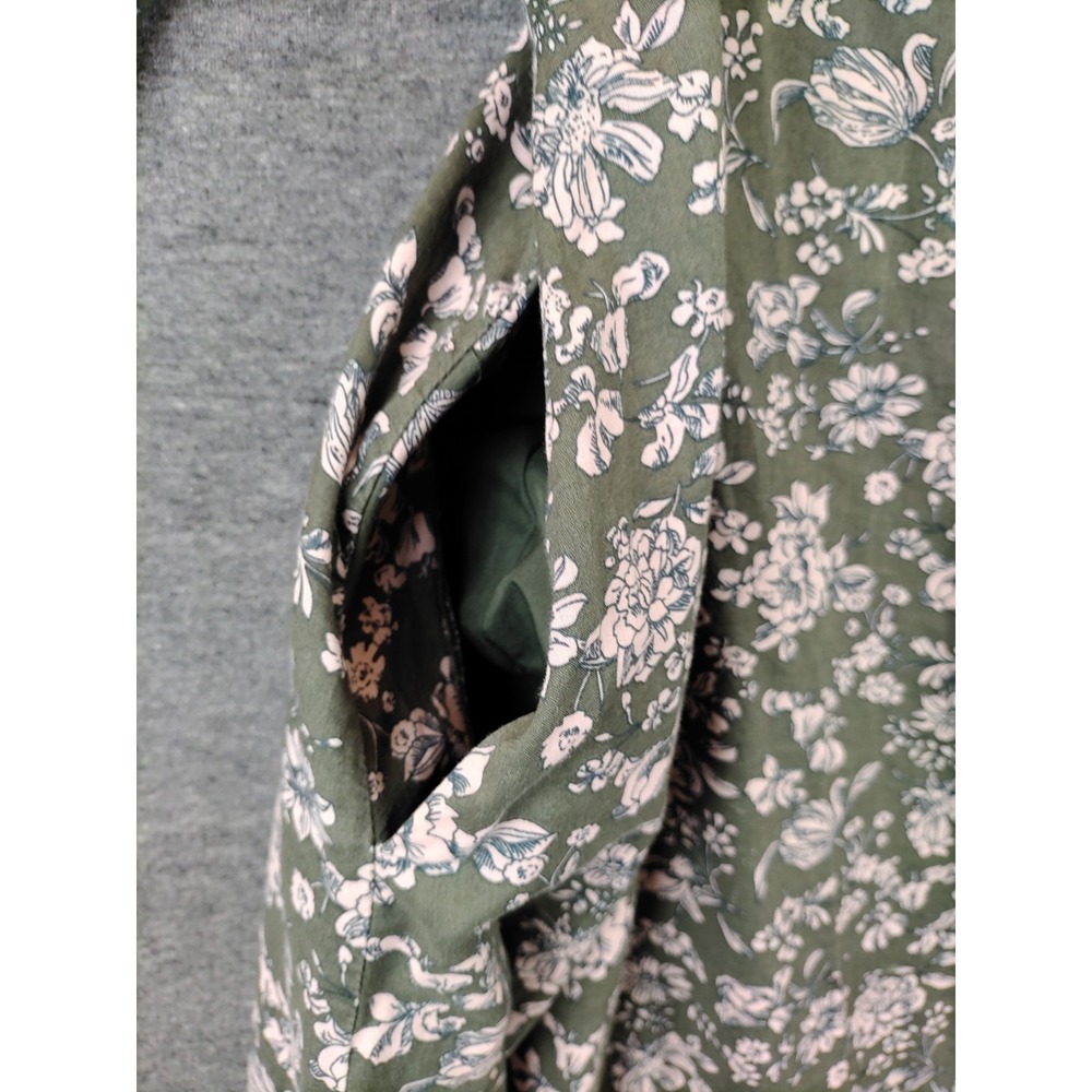 The Nines Womes Dress Small Green Floral Maxi Ruffle V Neck Prairie Cottage Core - Picture 5 of 10
